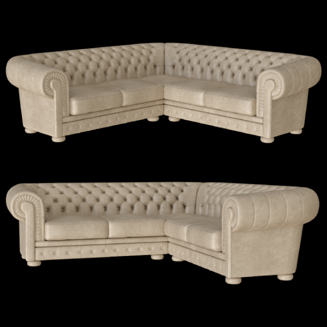 Retro style European sofa French sofa Multi-person sofa Modelo 3D .c4d .max .obj .3ds .fbx .stl .blend 
