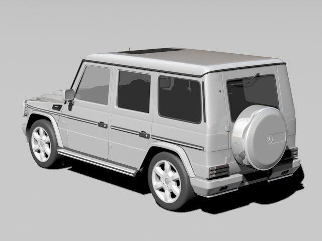 Mercedes-Benz G500 W463 2008 3D Model .c4d .max .obj .3ds .fbx .stl .blend 