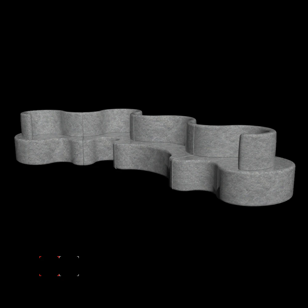 Cloverleaf Sofa 3D Model .c4d .max .obj .3ds .fbx .stl .blend 