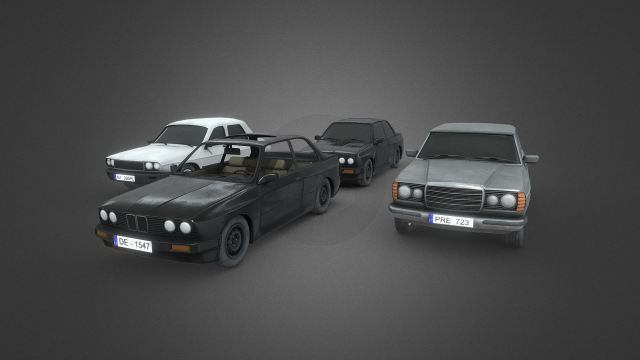 Old Premium Cars Pack 3Dモデル .c4d .max .obj .3ds .fbx .stl .blend 