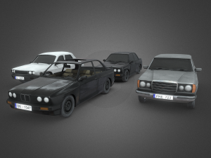 Old Premium Cars Pack 3D Model