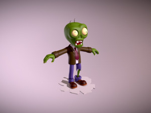 Zombie from Plants vs Zombies 3D Модель