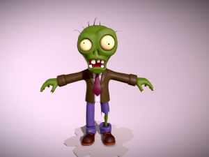 Zombie from Plants vs Zombies 3D Model