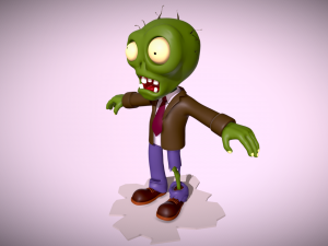 Zombie from Plants vs Zombies 3D Model