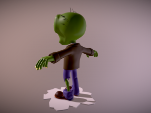 Zombie from Plants vs Zombies 3D Model