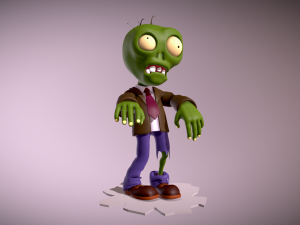 Zombie from Plants vs Zombies 3D Model