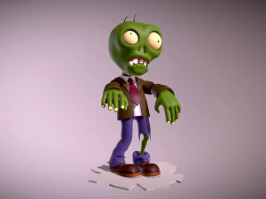 Zombie from Plants vs Zombies 3D Model