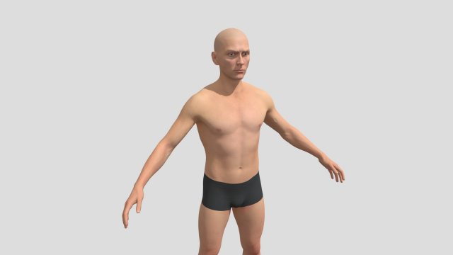 4K Realistic male character Modelo 3D .c4d .max .obj .3ds .fbx .stl .blend 