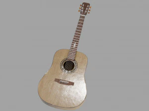 Gitar akustik Model 3D