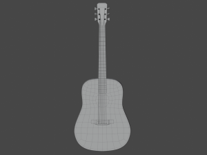Acoustic guitar Model 3D