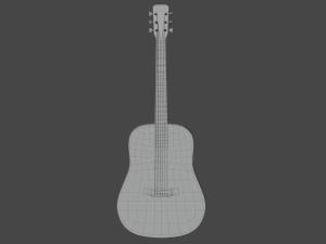 Acoustic guitar 3D Model