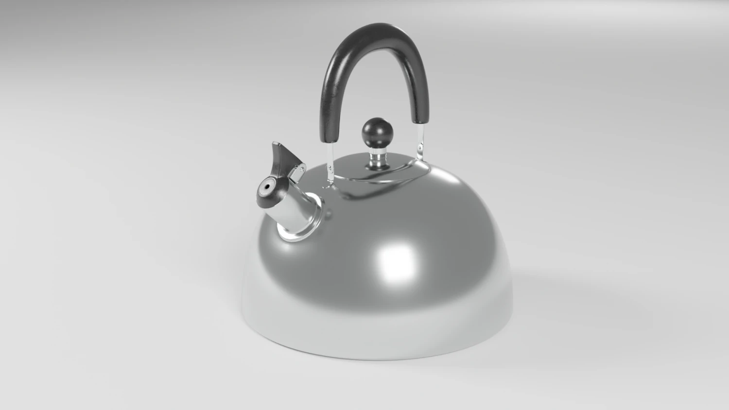 Modern metal teapot 3D Model .c4d .max .obj .3ds .fbx .stl .blend 