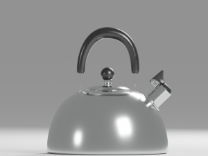 Modern metal teapot 3D 模型