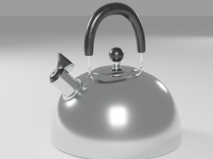 Modern metal teapot 3D 模型
