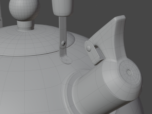 Modern metal teapot 3D 模型