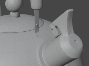 Modern metal teapot 3D Model