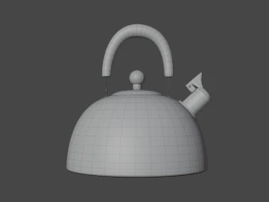 Modern metal teapot 3D Model