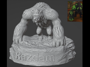 World of Warcraft Druid form Bear 3D Baskı Modeli