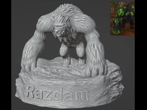World of Warcraft Druid form Bear 3D Print Model
