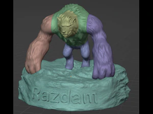 World of Warcraft Druid form Bear 3D Print Model
