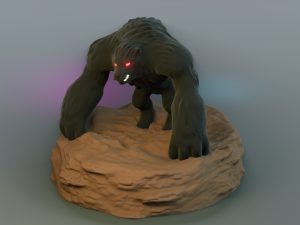 World of Warcraft Druid form Bear 3D Baskı Modeli
