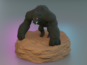 World of Warcraft Druid form Bear 3D Baskı Modeli