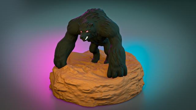 World of Warcraft Druid form Bear 3D Baskı Modeli .c4d .max .obj .3ds .fbx .stl .blend 