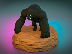 World of Warcraft Druid form Bear 3D Print Model