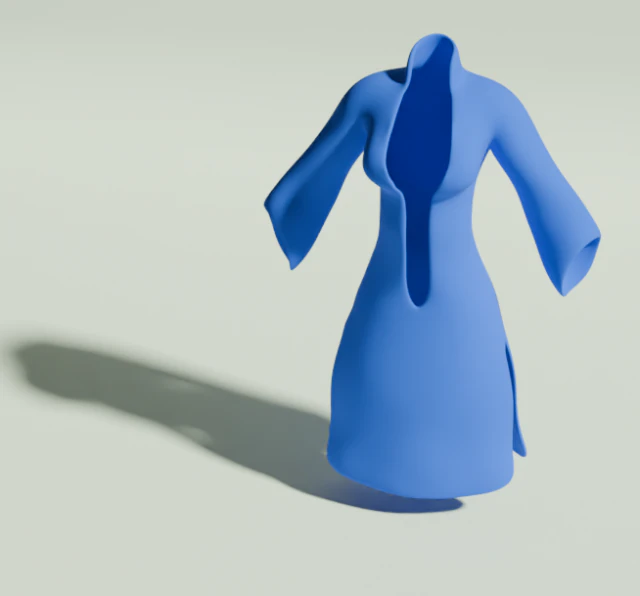 드레스 카프탄 하이 폴리 STL FBX 3D 모델 .c4d .max .obj .3ds .fbx .stl .blend