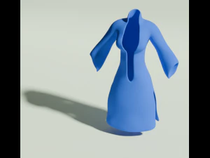Vestido caft&aacute;n de alta poli STL FBX Modelo 3D
