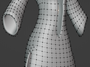 Dress caftan high poly STL FBX 3D Model