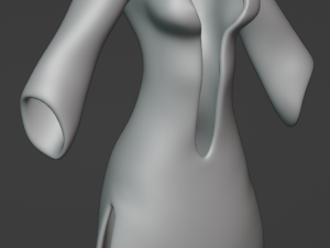 Dress caftan high poly STL FBX 3D Model