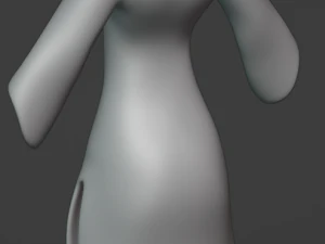 드레스 카프탄 하이 폴리 STL FBX 3D 모델