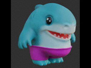 Shark PRINT STL OBJ FBX BLEND 3D Print Model