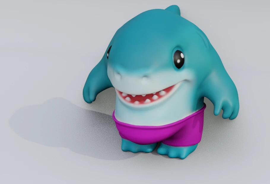 Shark PRINT STL OBJ FBX BLEND 3D Print Model .c4d .max .obj .3ds .fbx .stl .blend 