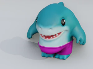 シャークプリント STL OBJ FBX ブレンド 3Dプリントモデル