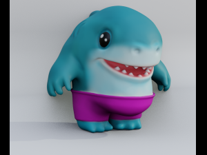 Shark PRINT STL OBJ FBX BLEND 3D Print Model