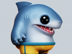 Shark PRINT STL OBJ FBX BLEND 3D Print Model