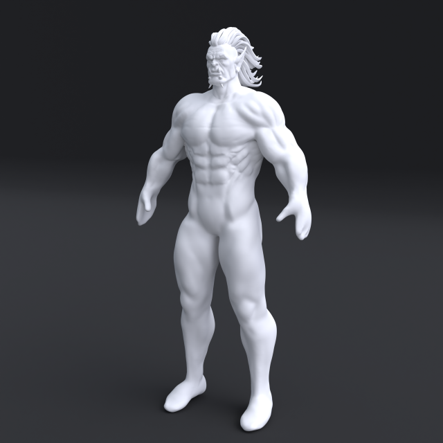 Base Mesh Sports Man Orc High Poly STL OBJ FBX BLEND Modelo 3D .c4d .max .obj .3ds .fbx .stl .blend 