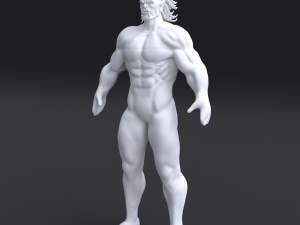 Base Mesh Sports Man Orc High Poly STL OBJ FBX BLEND Model 3D