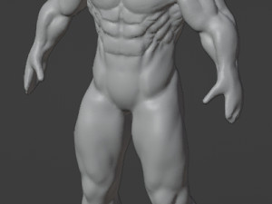 Base Mesh Sports Man Orc High Poly STL OBJ FBX BLEND Modelo 3D