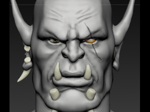 Orc Head High Poly Stl 3D Model