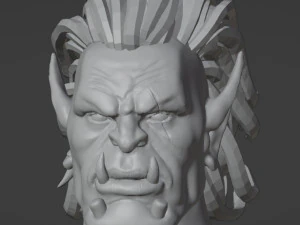 Orc Head High Poly Stl 3D Model