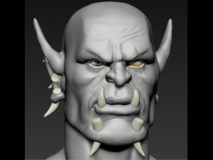 Orc Head High Poly Stl Model 3D
