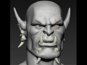 Orc Head High Poly Stl 3D Model