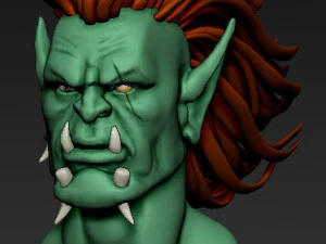 Orc Head High Poly Stl 3D Model