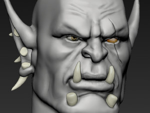 Orc Head High Poly Stl Model 3D