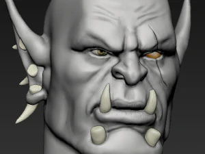 Orc Head High Poly Stl 3D Model