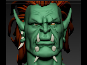 Orc Head High Poly Stl Model 3D
