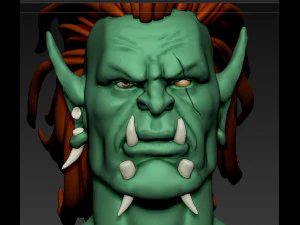 Orc Head High Poly Stl 3D Model